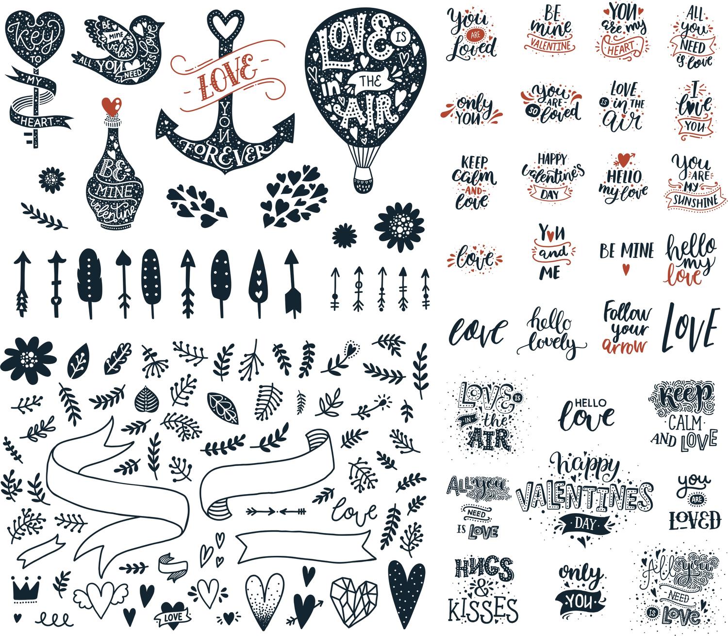 Valentines Day Vector Pack Free Vector