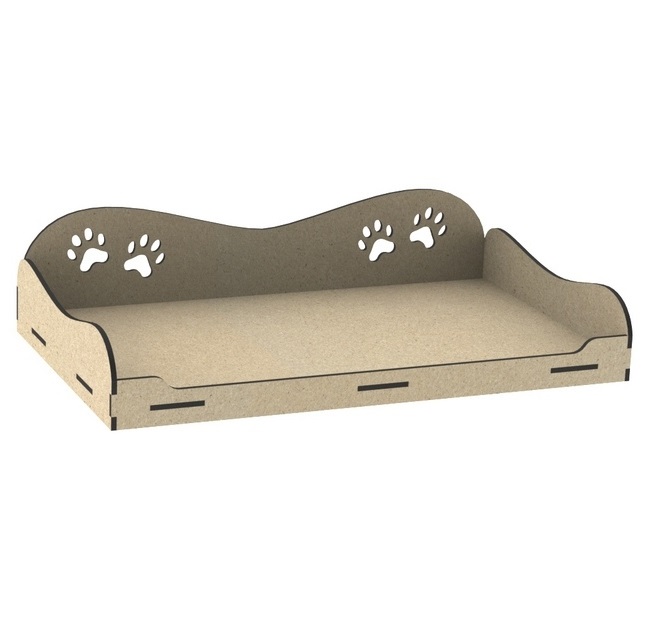 Laser Cut Dog Cot Cute Raised Dog Bed Free Vector