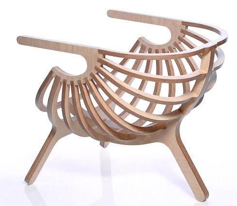 kreslo-rakushka Elegant chair plan for CNC Free Vector