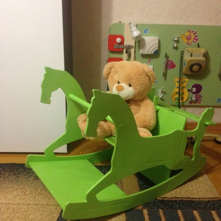 Laser Cut Baby Kids Rocking Horse Chair 10mm Free Vector