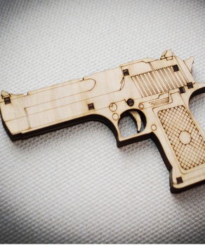 Pistol 3D Laser Cut PDF File