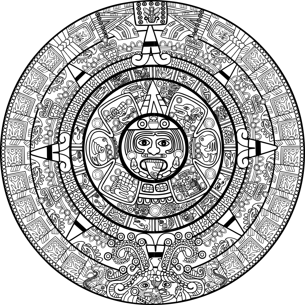 Calendar Mayan Free Vector