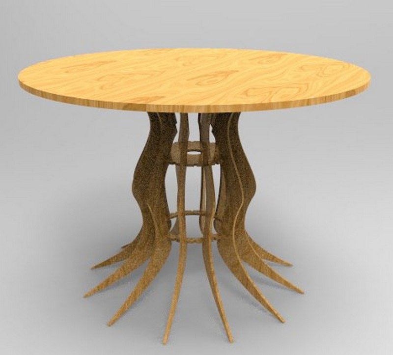 Laser Cutting Rustic Outdoor Table Free Vector