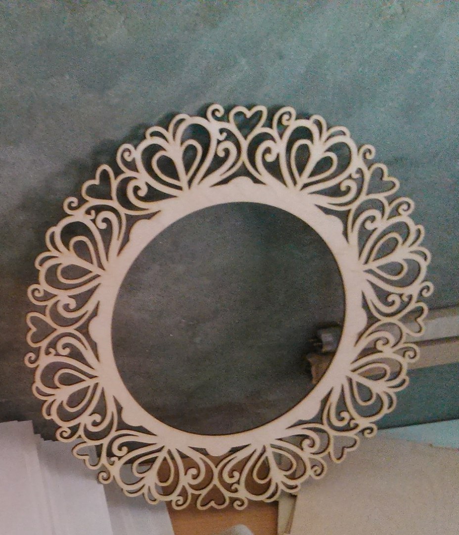 Laser Cut Decorative Round Frame Template Free Vector