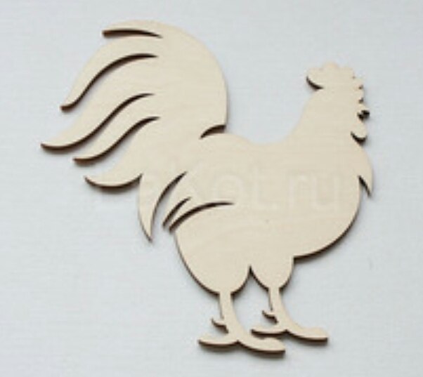 Laser Cut Wooden Rooster On Stand Free Vector