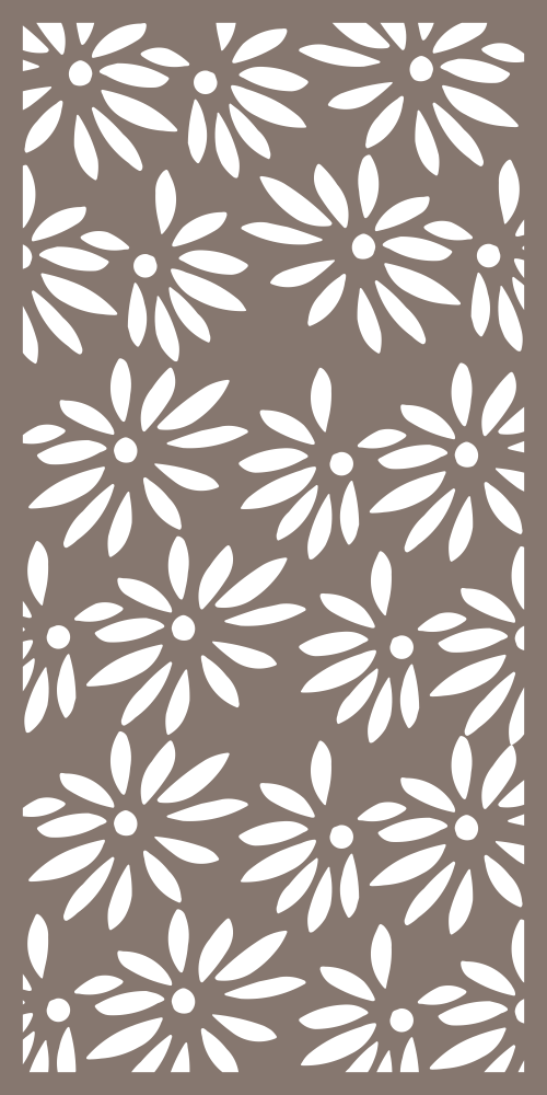 Decorative Privacy Panel Pattern Vector Free Vector