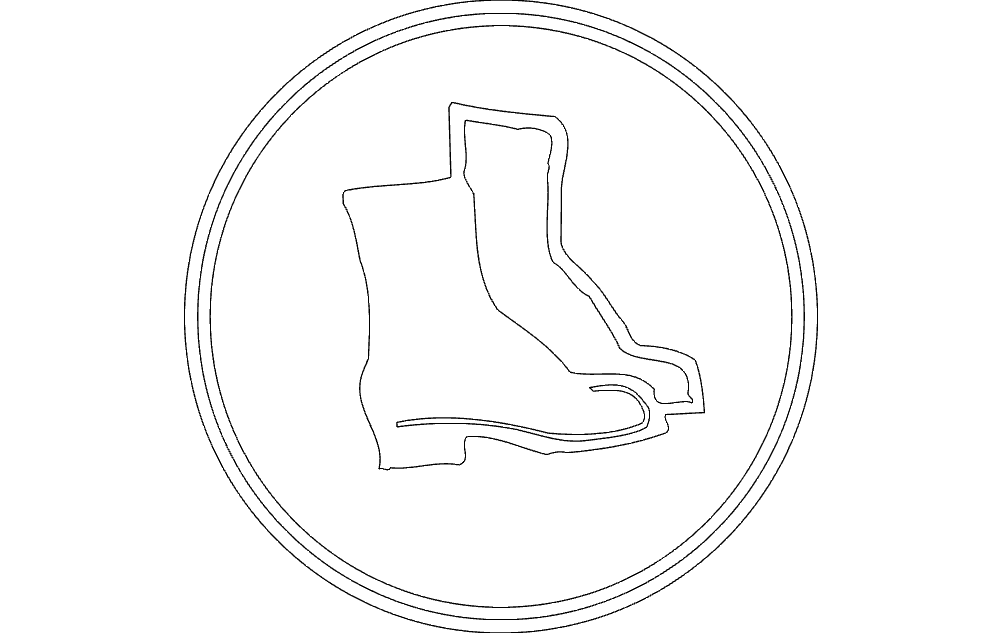 Safety Shoes dxf file
