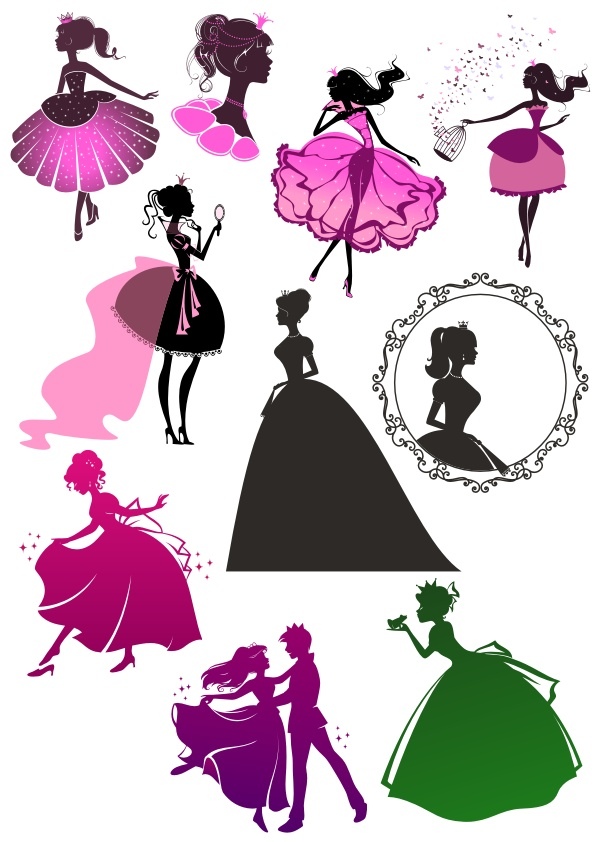 Wall Decal Sticker Princess Girl Beautiful Cinderella Free Vector