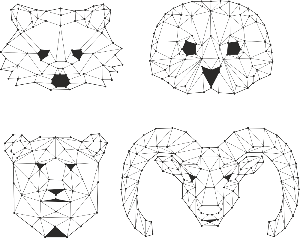 Animals Polygons Vectors Free Vector