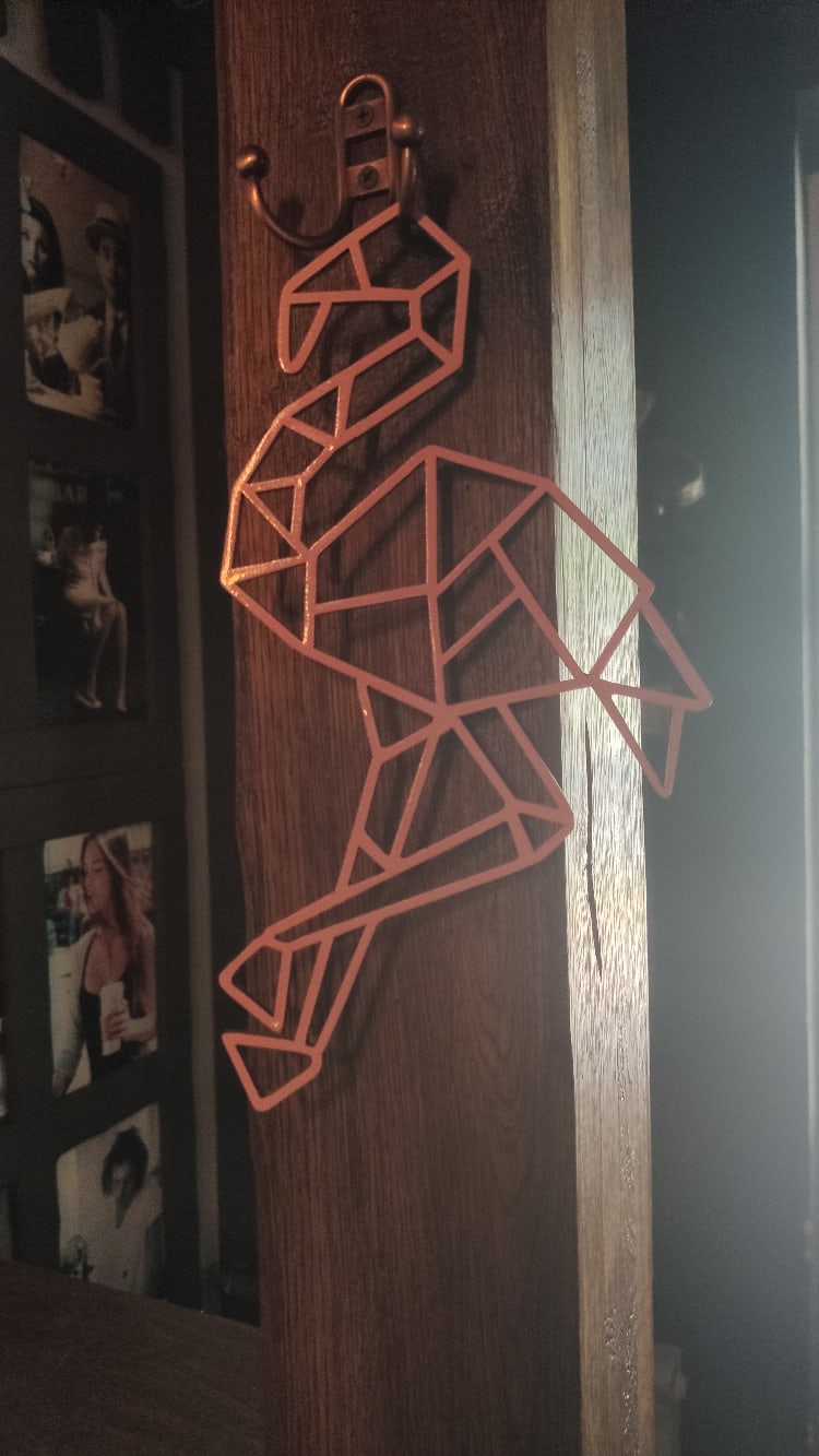 Laser Cut Flamingo Polygonal Wall Decor Geometric Art Free Vector