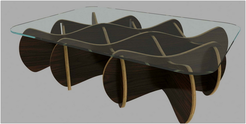 Beautiful Wood Laser Cut Table Free Vector