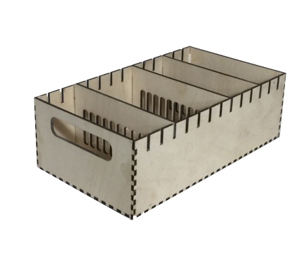 Laser Cut Wooden Crate With Dividers 3mm PDF File
