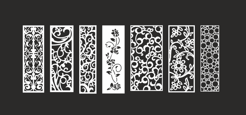 Collection CNC Vector Art Patterns Free Vector
