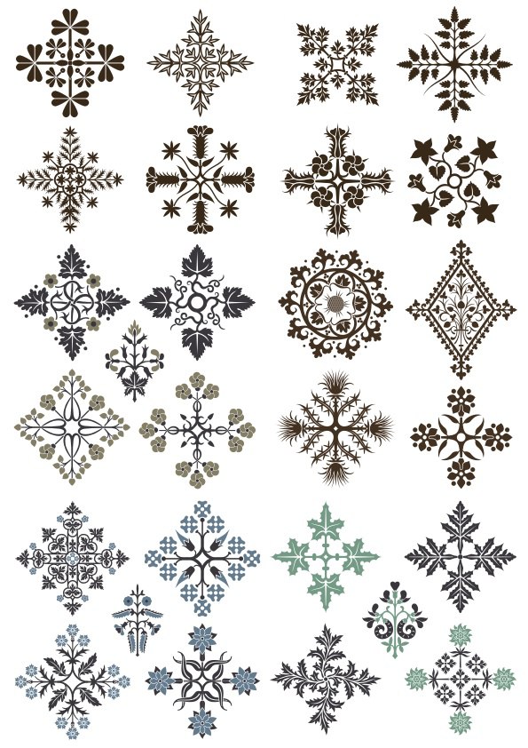 Ornamental Floral Patterns Free Vector