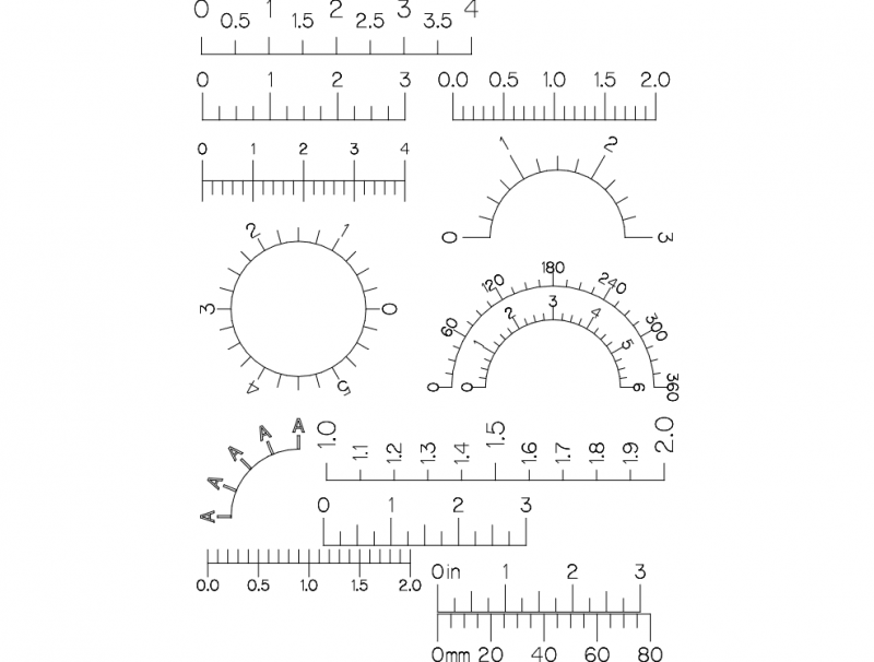 Dial Scale dxf File