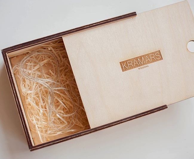Laser Cut Wooden Packaging Box With Sliding Lid 180×180 3mm DXF File