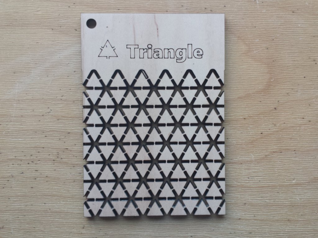 Triangle Pattern Living Hinge Template for Laser Cut DXF File – BONJOM