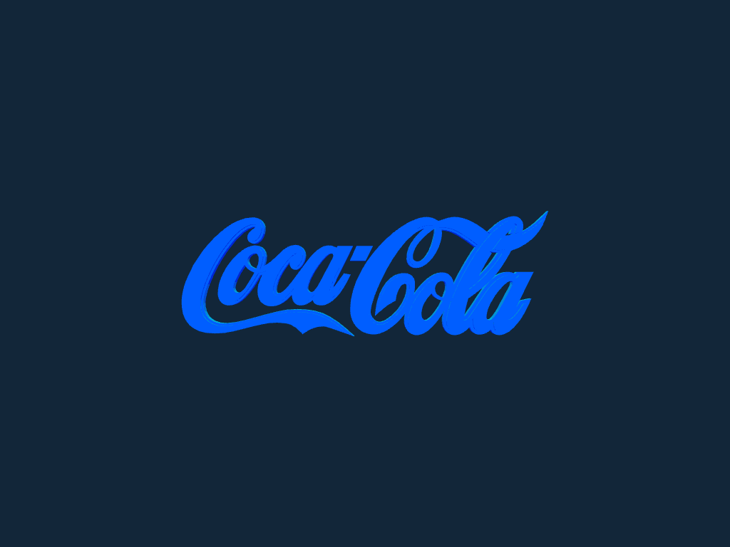 stl,Coca Cola Logo stl file