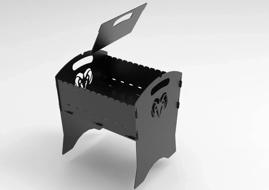 Folding BBQ Grill 3mm Laser Cut Plasma Cut Plans DXF File