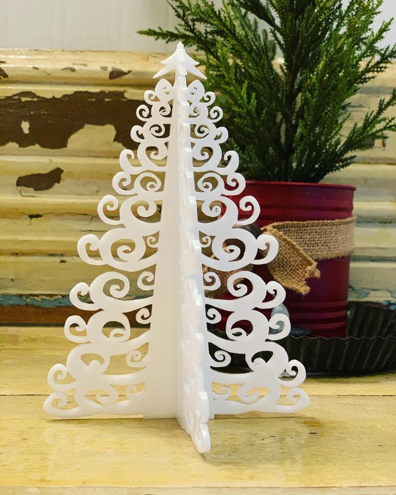 Laser Cut Christmas Tree Template SVG File