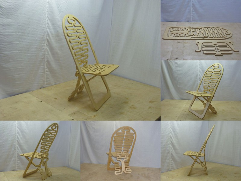 Fancy Plywood Chair DXF File