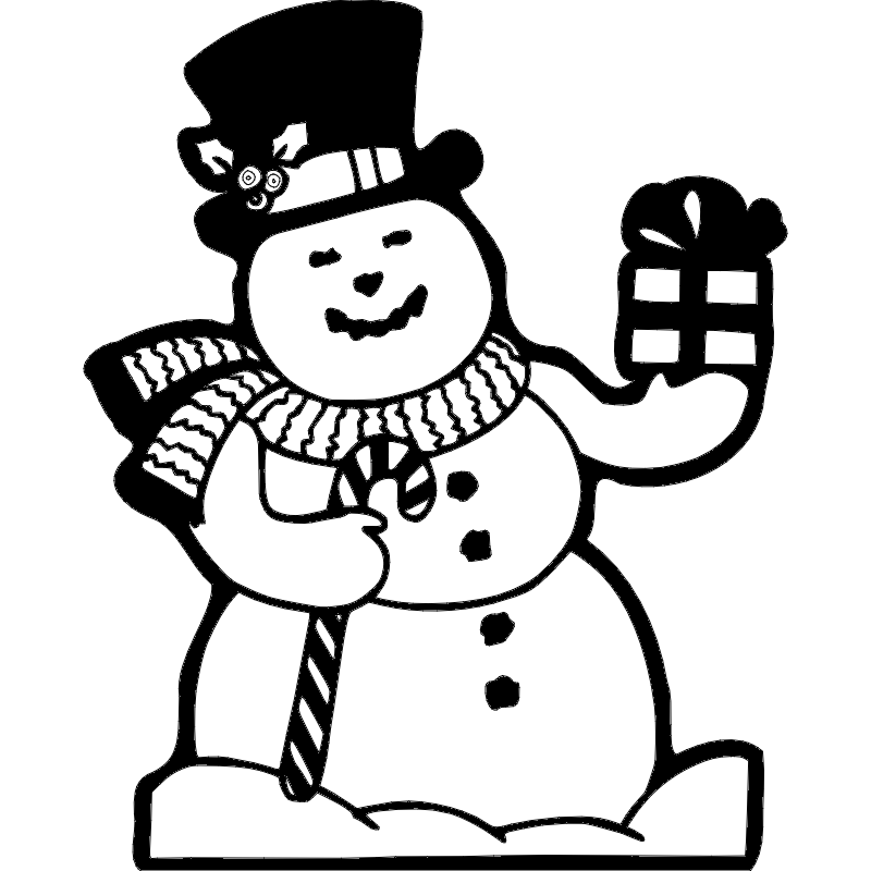 Cheerful Snowman Dxf File Newshmd