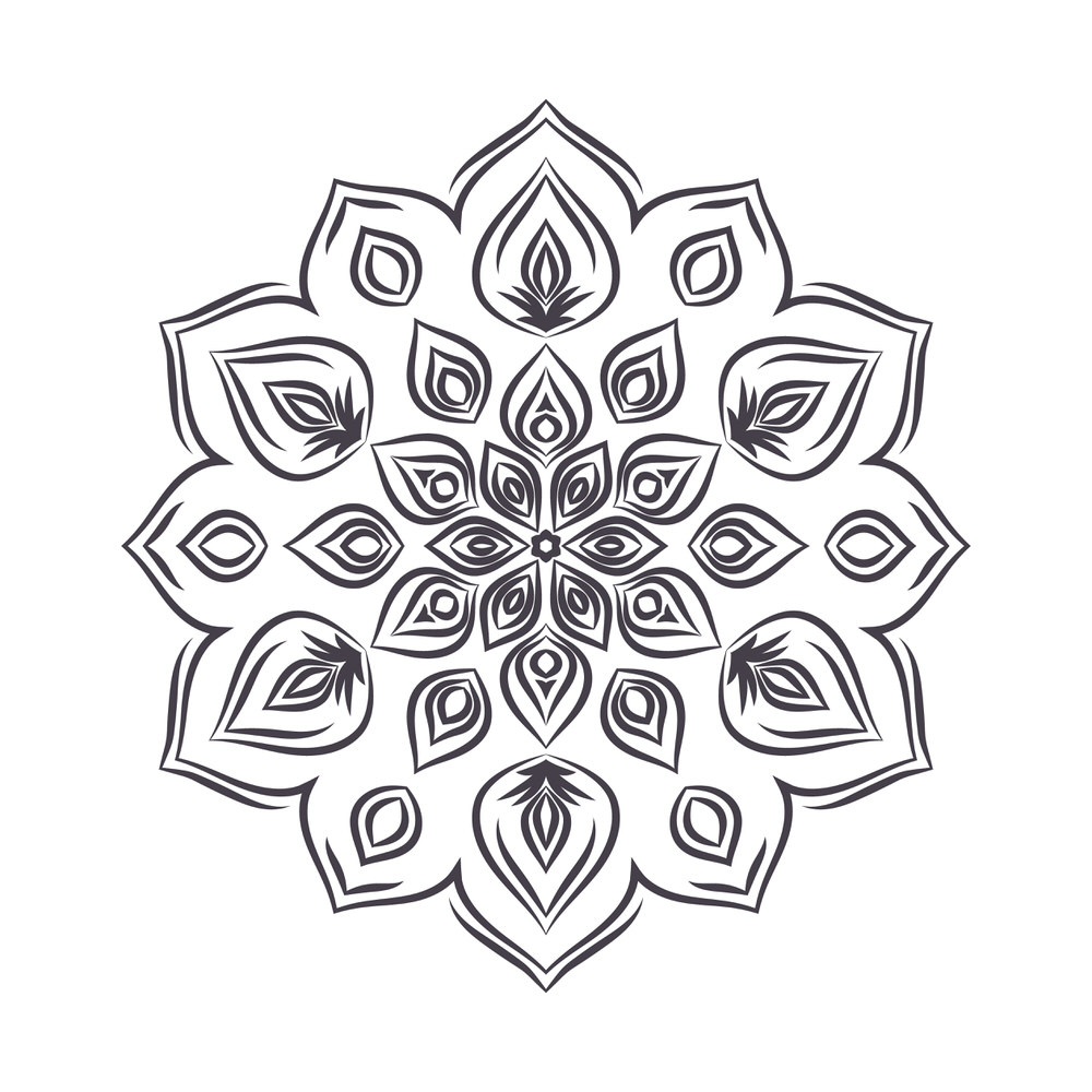Mandala For Coloring 5 Free Vector