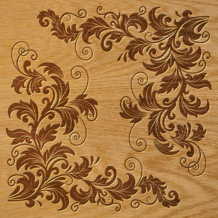 Floral Ornament Pattern DXF File