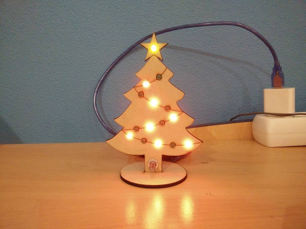 Laser Cut Christmas Tree 3mm MDF Template SVG File
