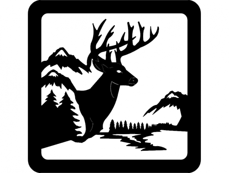 Deer Scenedxf File