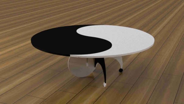 Yin Yang Table 3D Puzzle Free Vector